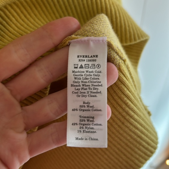 Everlane Floral Cotton Wool Blend Puff Sleeve Sweater - Picture 5 of 8